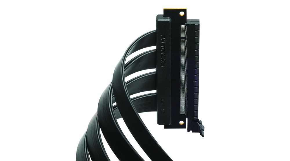 PHANTEKS PCI-E 4.0 x16 Riser Flachband-Kabel, 90 Grad, 15cm - Black