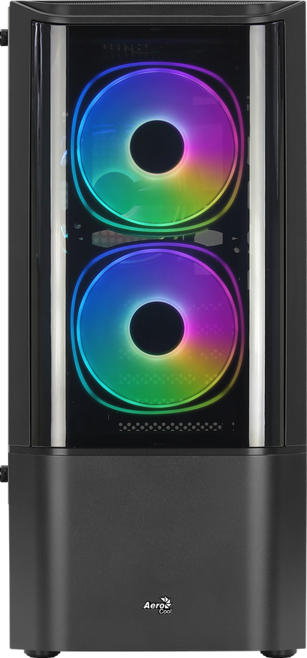 Aerocool Quantum v3 Midi-Tower, RGB, Tempered Glass - black