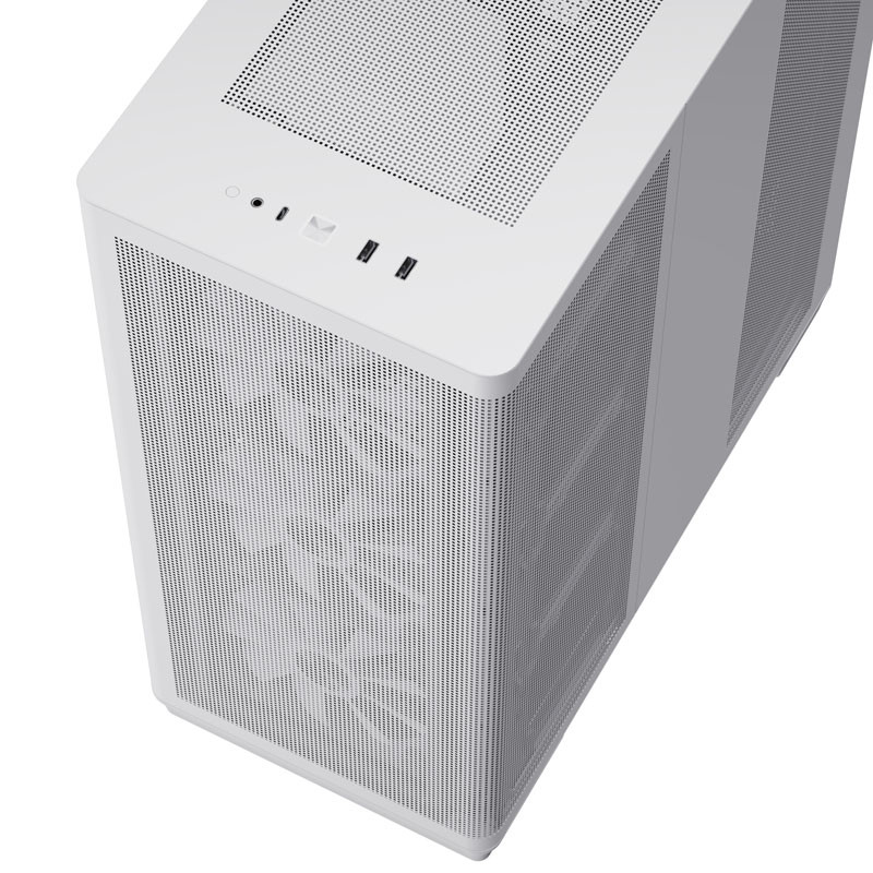 Számítógépház APNX C1 midi, edzett üveg, fehér