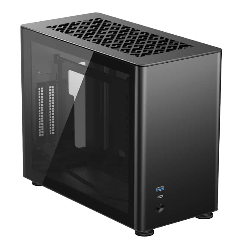 Számítógépház Jonsbo A4 ITX Fekete Edzett üveg