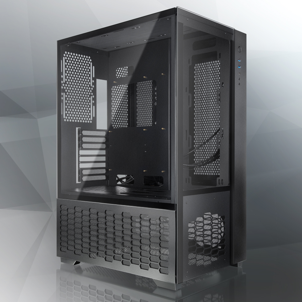Számítógépház RAIJINTEK Paean Premium ATX Edzett üveg Fekete