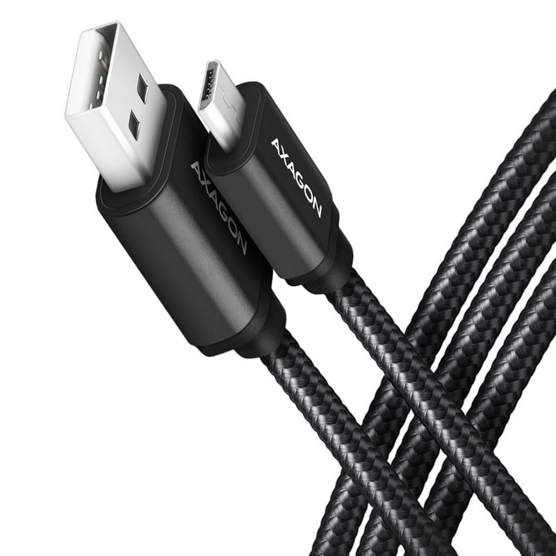 AXAGON BUCM2-CM20AB CHARGE cable USB-C <-> USB-C, 2m, Hi-Speed USB, PD 240W 5A, ALU, braid