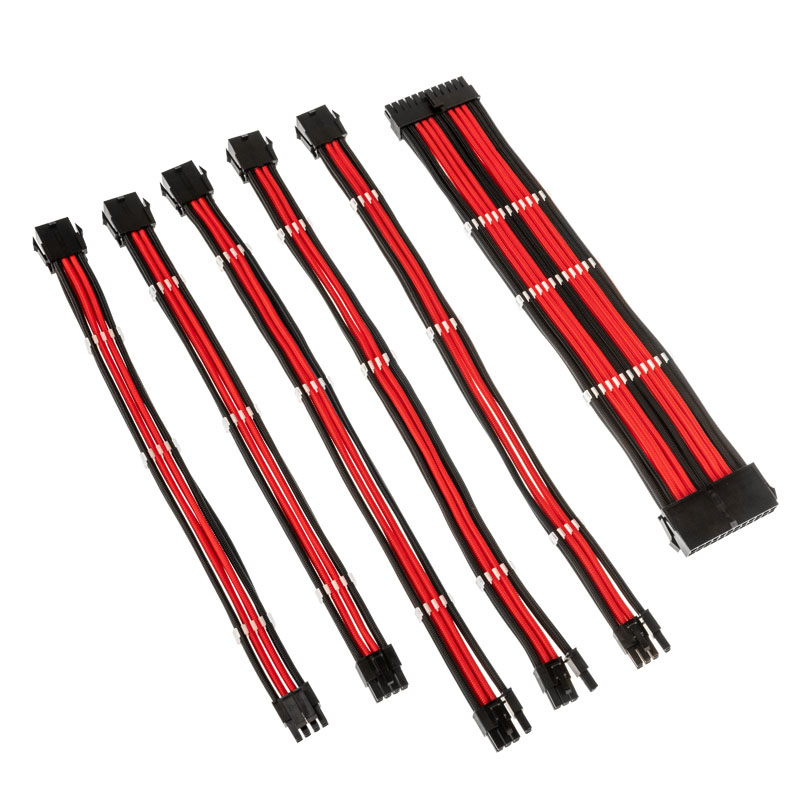 Kábel Modding Kolink Core Adept hosszabbító szett Fekete/Piros