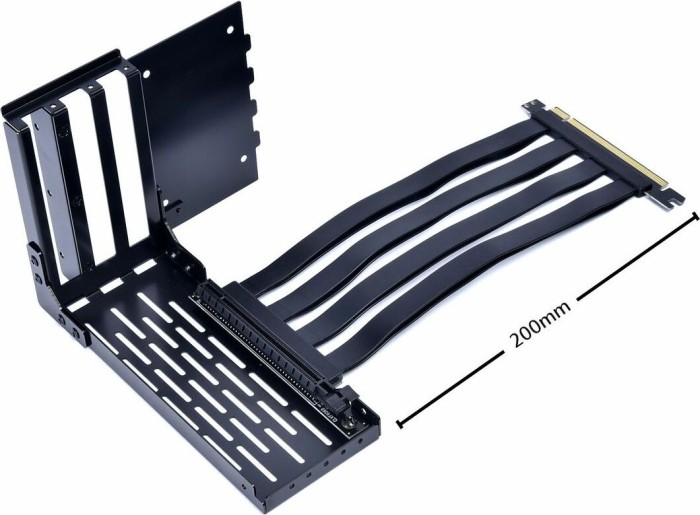 Kábel Riser Lian Li LANCOOL II-1X Riser Card + PCI-Slot takaró Fekete