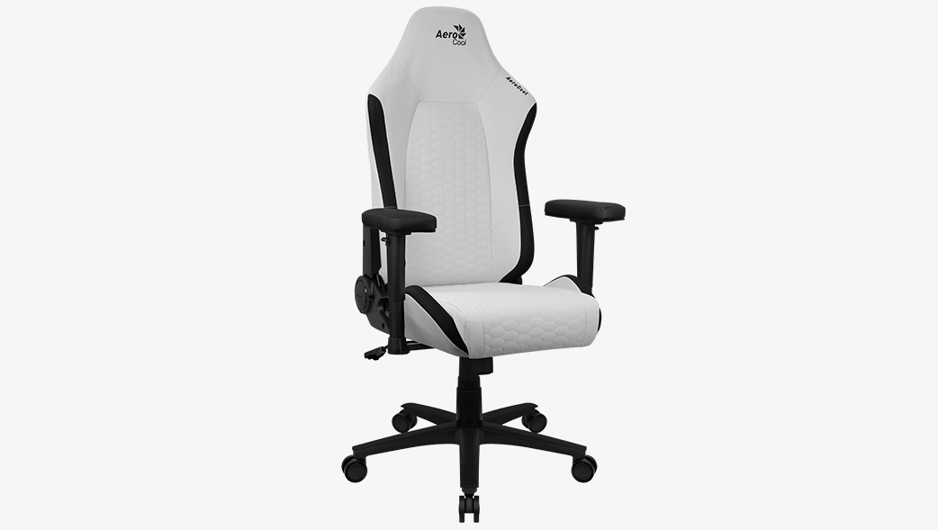 Gamer szék Aerocool CROWN Leatherette Moonstone White Fehér