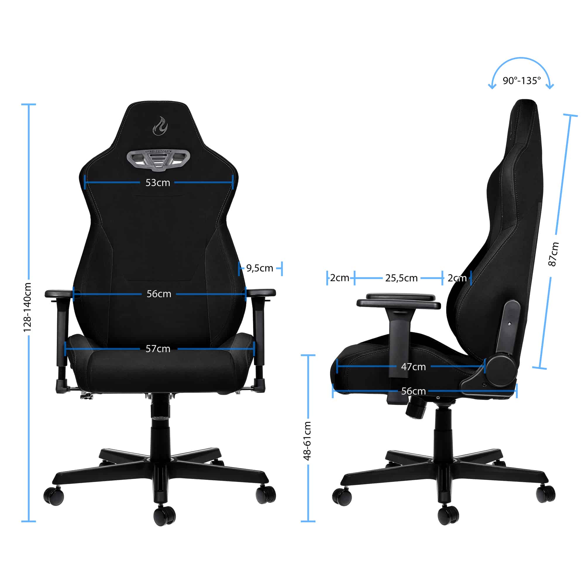 Nitro Concepts S300 Series Gaming Chair Black
