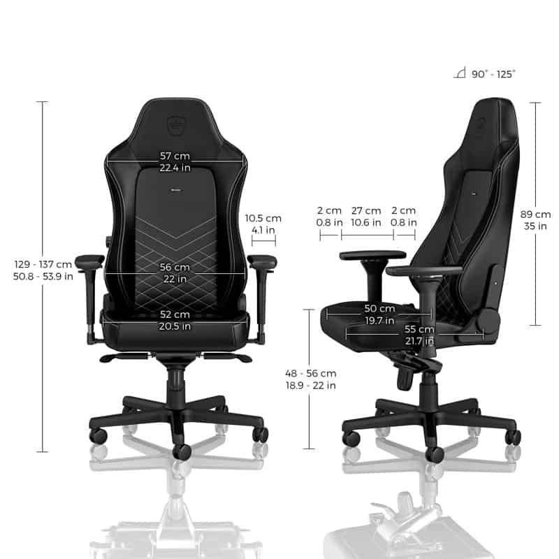 noblechairs HERO Gaming chair - black/platinawhite