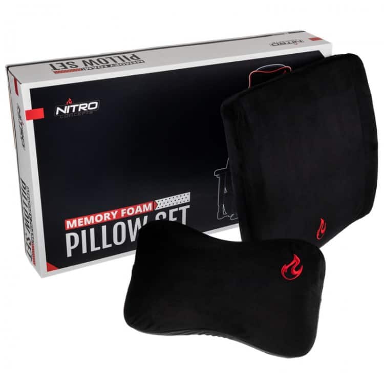 Nitro Concepts Memory Foam Pillow-Set - black/red