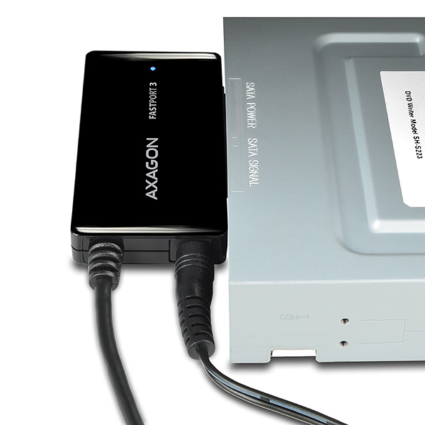 AXAGON ADSA-FP3 FASTPort3 Adapter, USB3.0, HDD/SSD/ODD, SATA 6G - PSU