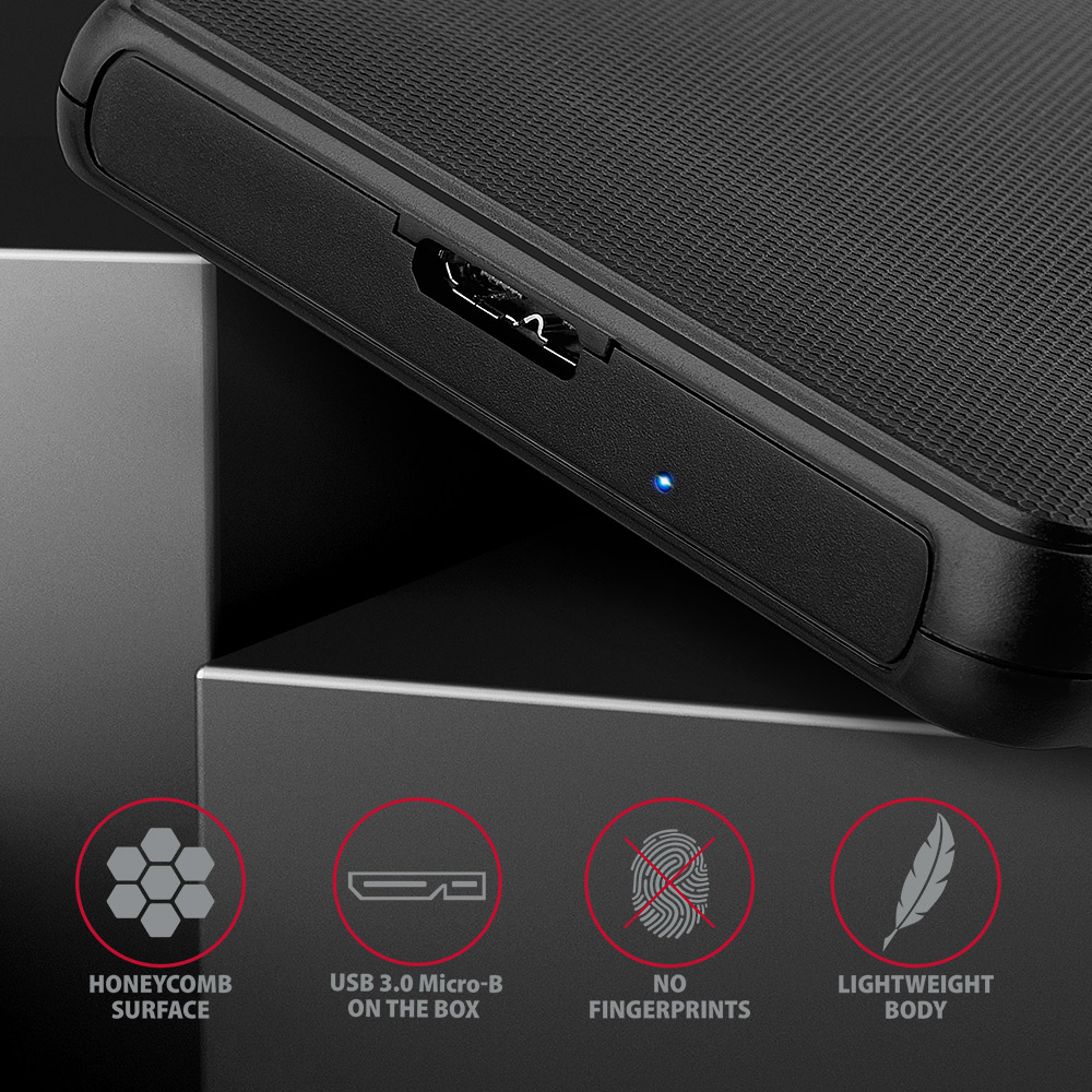 AXAGON EE25-SL external 2,5"-case, USB 3.0 / SATA III - USB-A, Black