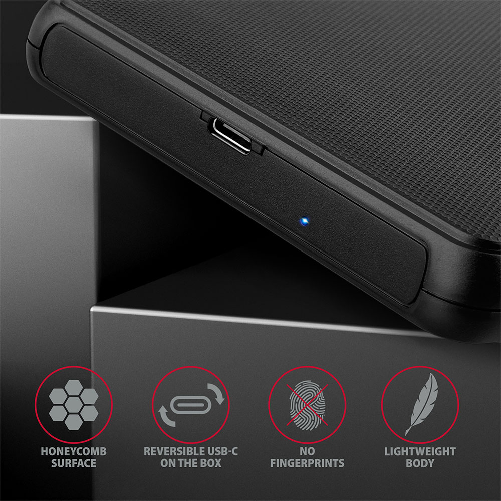 AXAGON EE25-SLC external 2,5"-case, USB C / SATA III - USB-A, Black