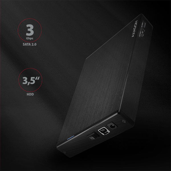 AXAGON EE35-XA3 external 3,5”-Case, USB 3.0 / SATA II, Aluminium - Black