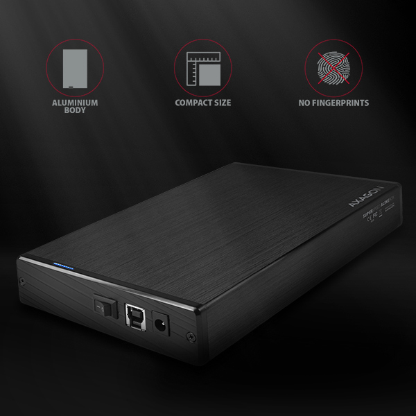 AXAGON EE35-XA3 external 3,5”-Case, USB 3.0 / SATA II, Aluminium - Black