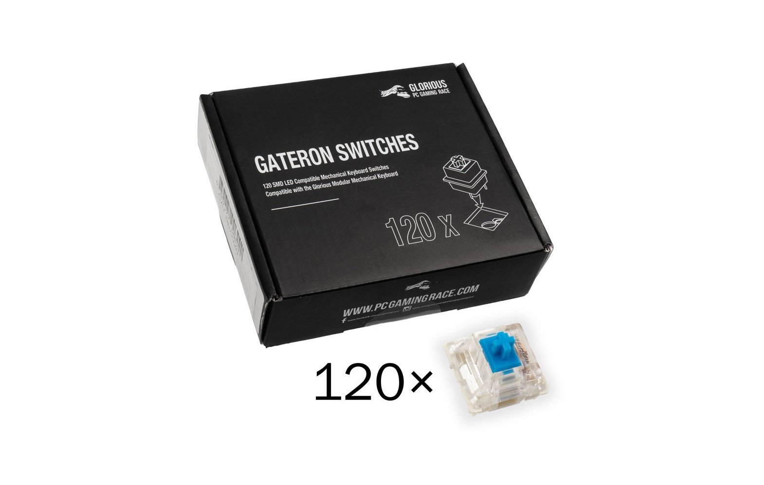 Glorious PC Gaming Race Gateron Blue Switches (120 pcs)
