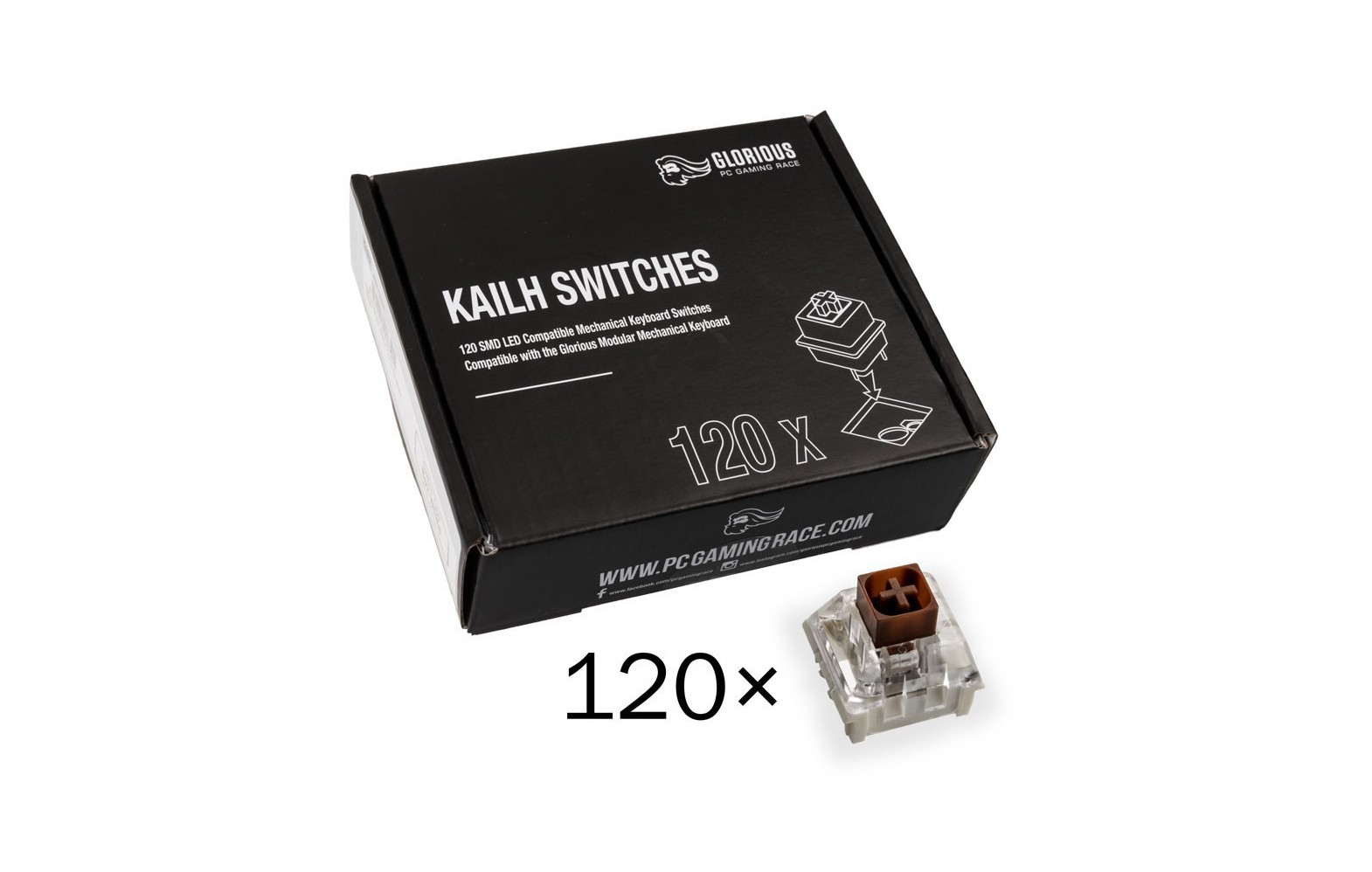 Glorious PC Gaming Race Kailh Box Brown Switches (120 pcs)