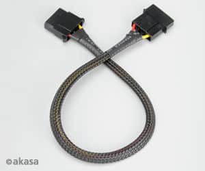 Akasa 4pin Molex PSU Cable Extension - 30 cm (AK-CBPW02-30)