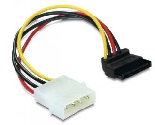 Cable power converter Molex (Male) - SATA PWR (Female) 90°-os