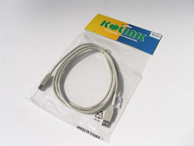 Cable USB connection Kolink USB 2.0 A (Male) - B (Male) 1.8m