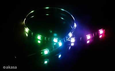 LED Szalag Akasa Vegas MB 50cm 15 LED RGB Mágneses (Aura/Mystic Light)
