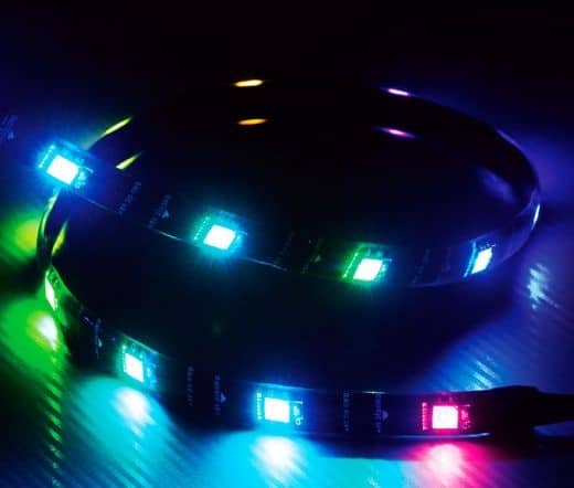 Akasa "Vegas MBA" Magnetic ADDRESSABLE RGB LED strip light , (ASUS Aura, Gigabyte Fusion Cert.)