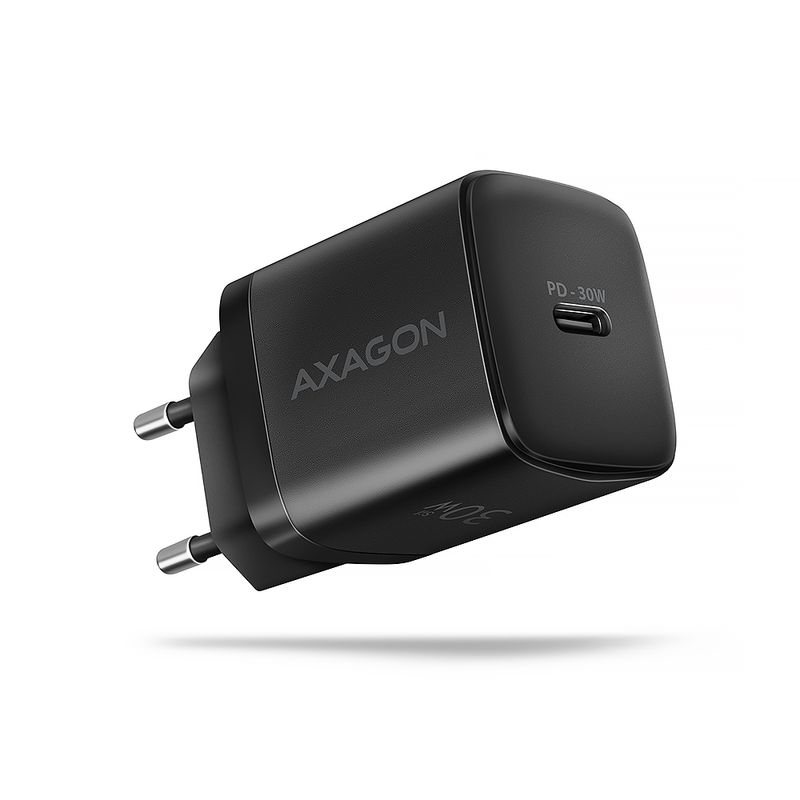 Hálózati töltő Axagon ACU-PD30 D3.0 / PPS / QC4+ / SFC / AFC / Apple, 30W, fekete