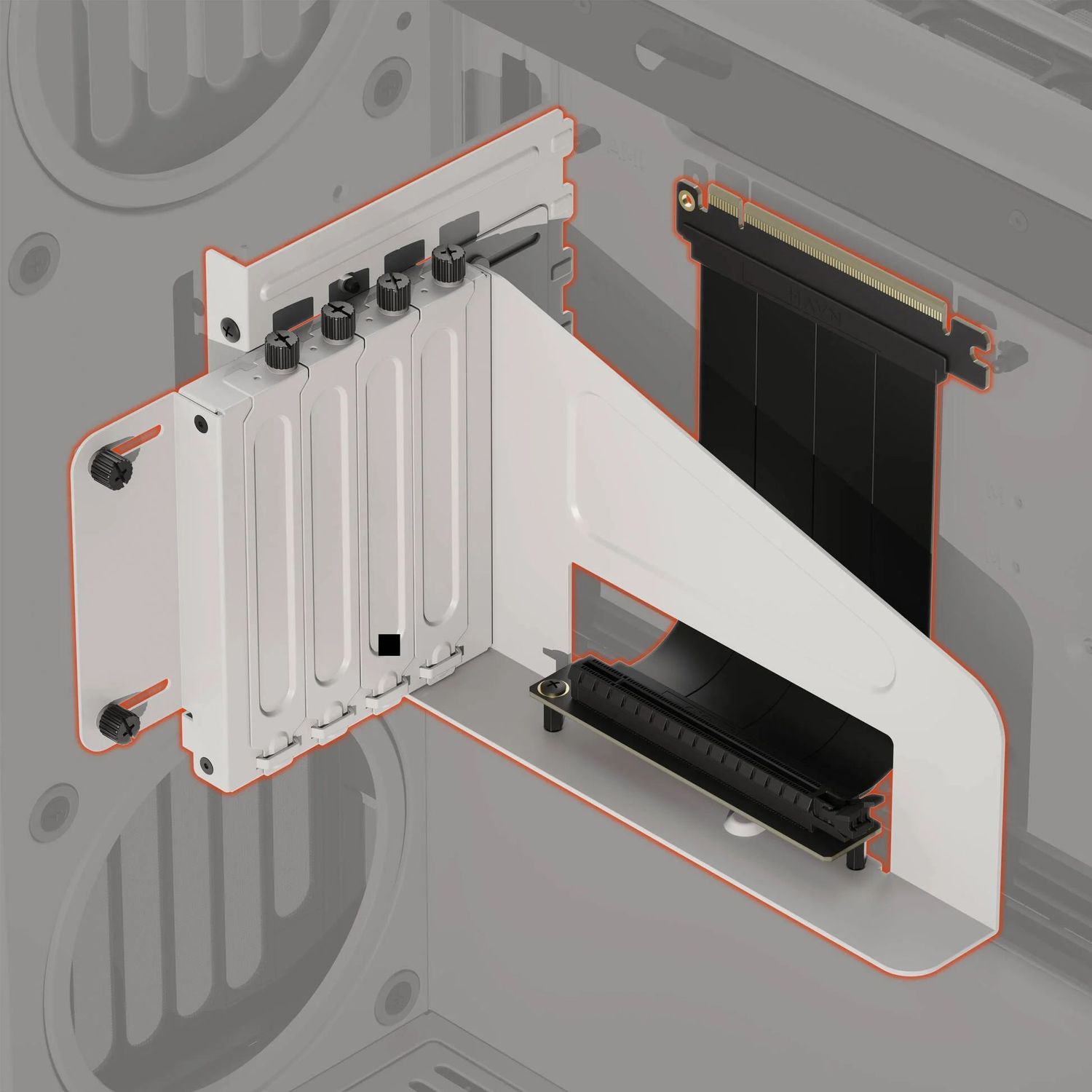 HAVN HS 420 Vertikális GPU Mounting Bracket - fehér