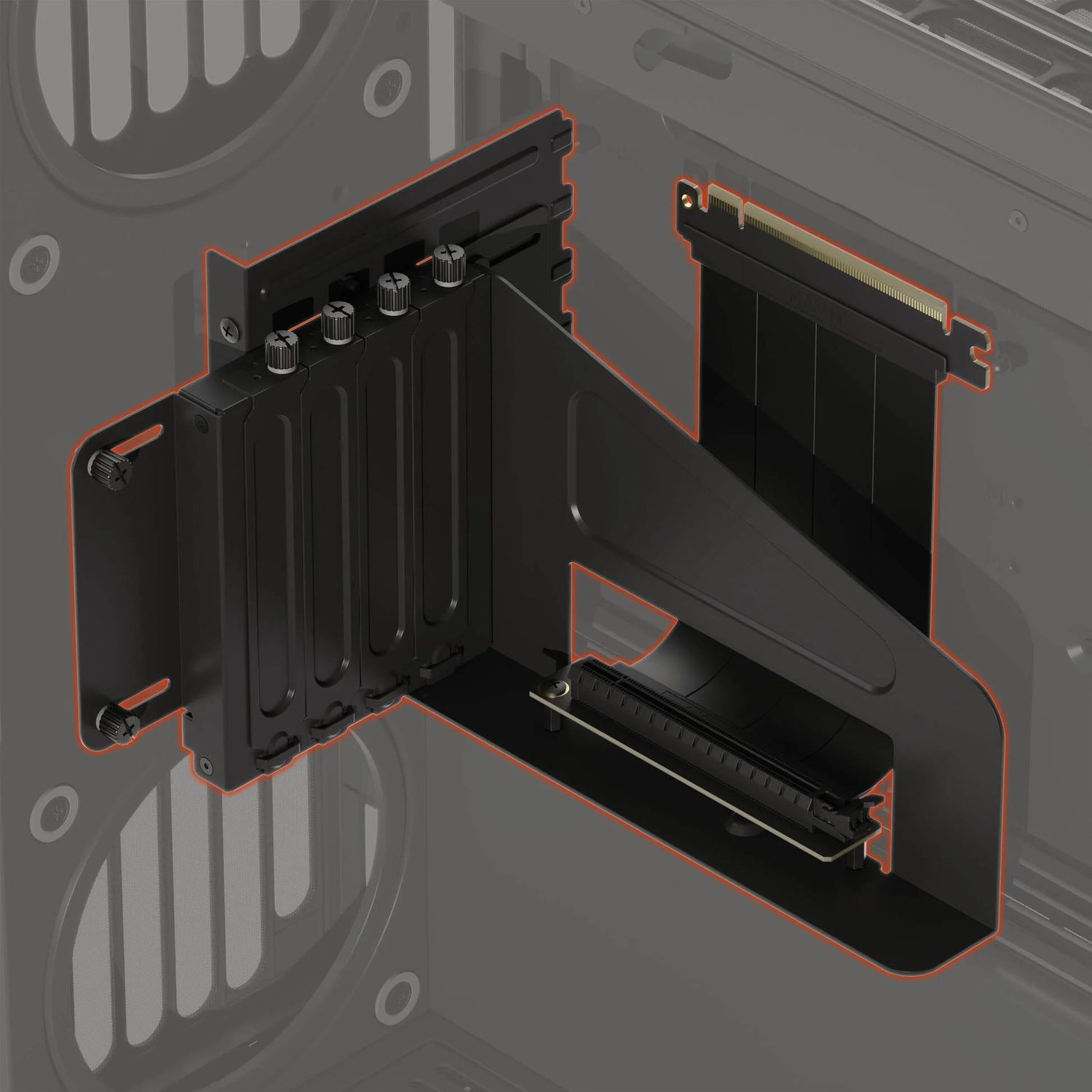 HAVN HS 420 Vertikális GPU Mounting Bracket - fekete