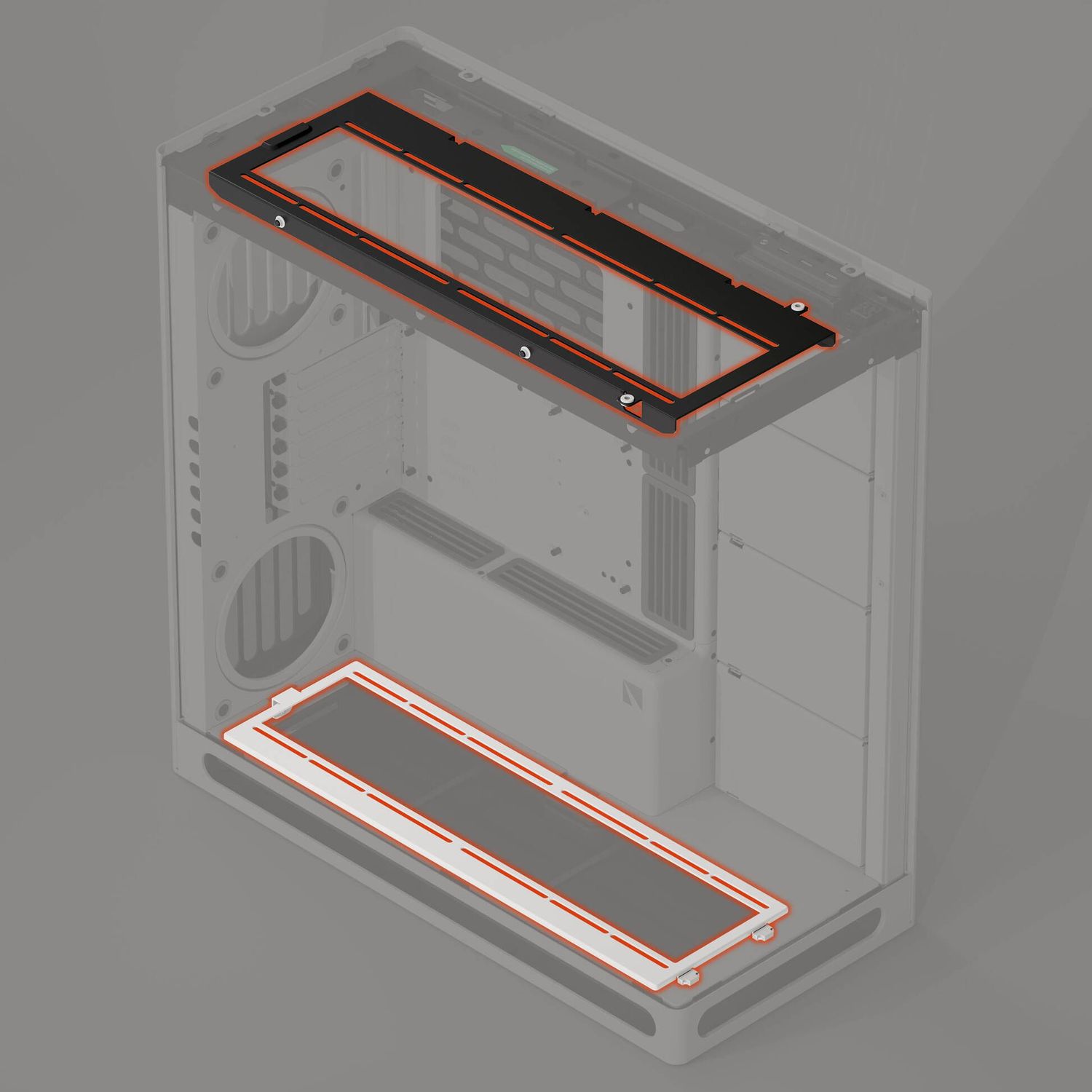 HAVN HS 420 Ventilátor konzol for 360mm radiátorhoz - fehér