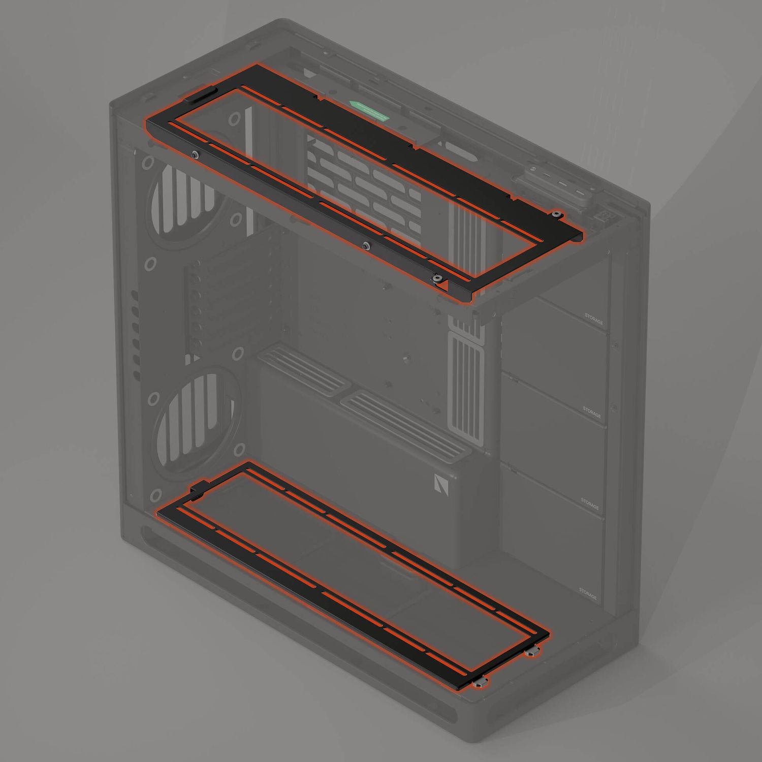 HAVN HS 420 Ventilátor konzol for 360mm radiátorhoz - fekete