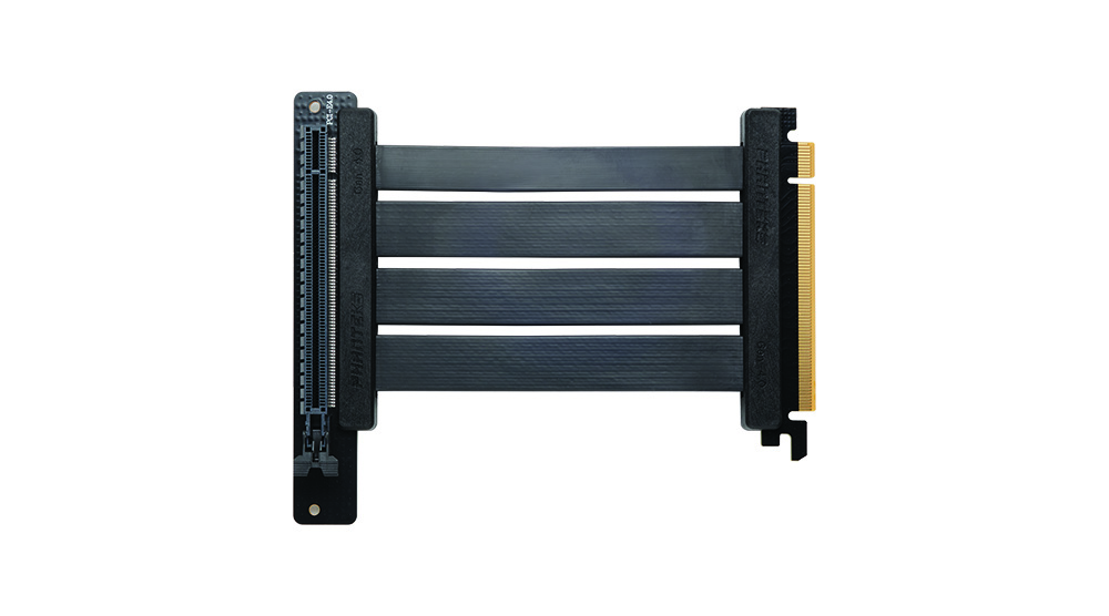 PHANTEKS PCI-E 4.0 x16 Riser Flachband-Kabel, 90 Grad, 15cm - Black