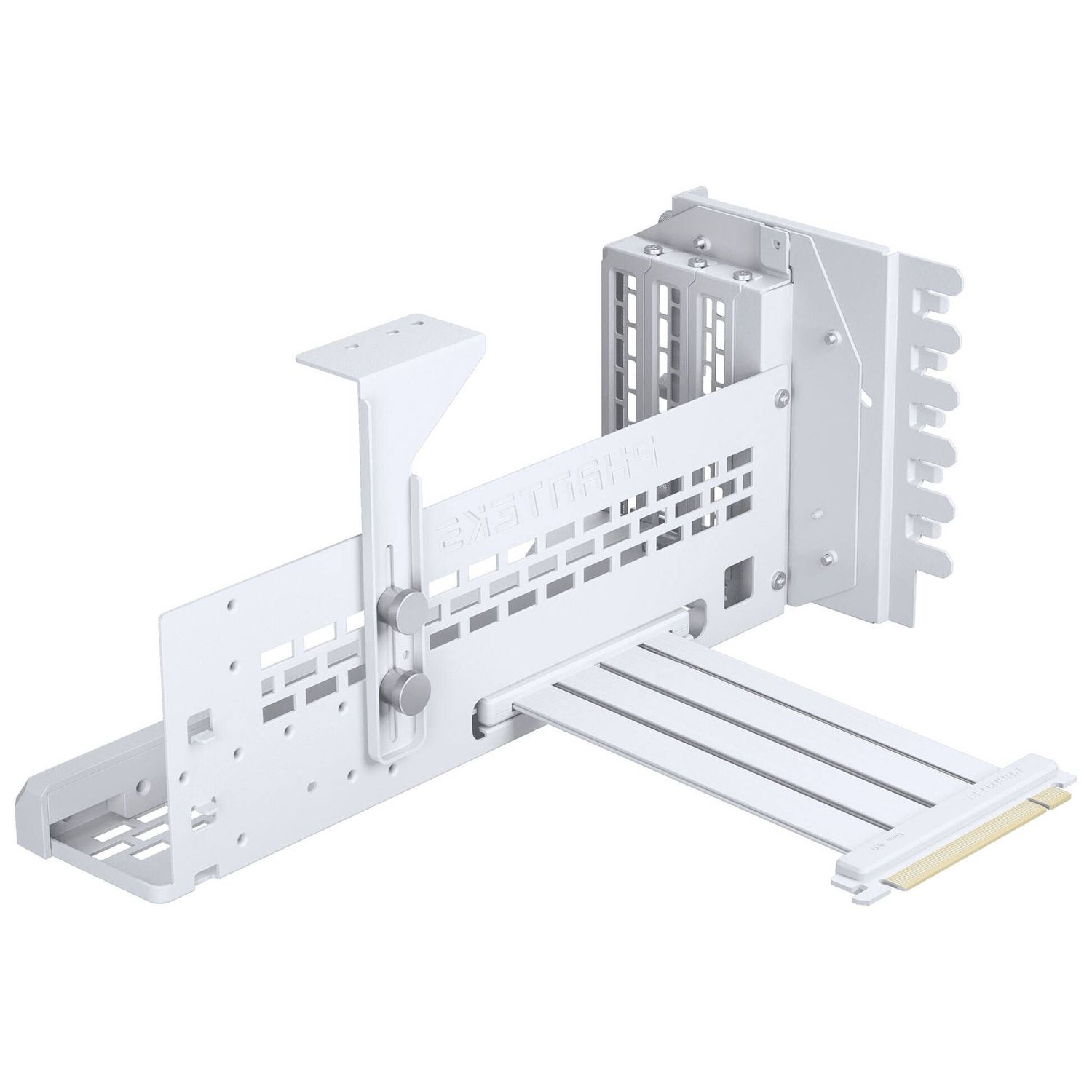 PHANTEKS Premium PCIe Gen5 Vertical GPU Mount, DRGB, 220mm PCIe 5.0 x 16 Riser, white