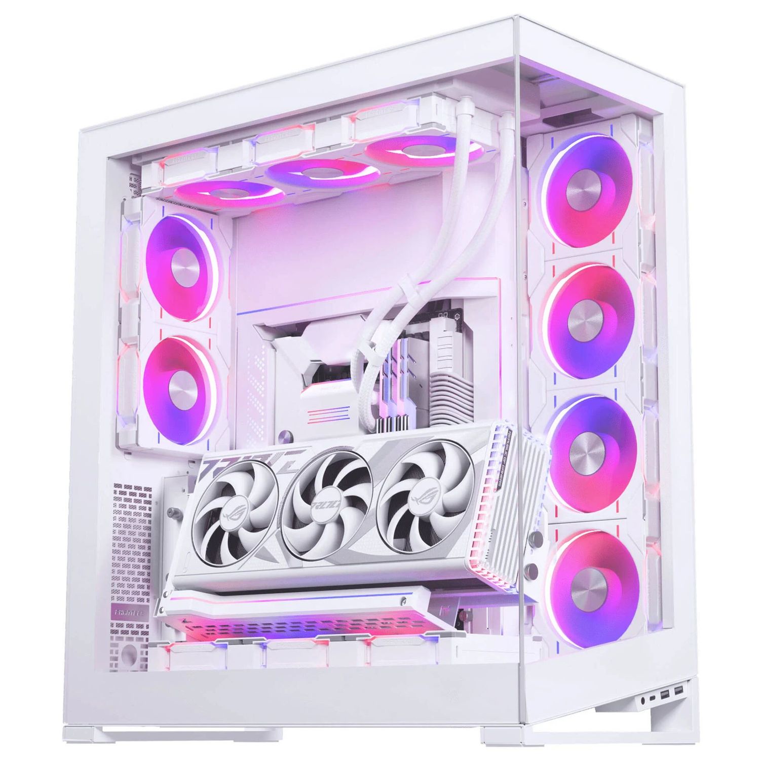 PHANTEKS Premium PCIe Gen5 Vertical GPU Mount, DRGB, 220mm PCIe 5.0 x 16 Riser, white