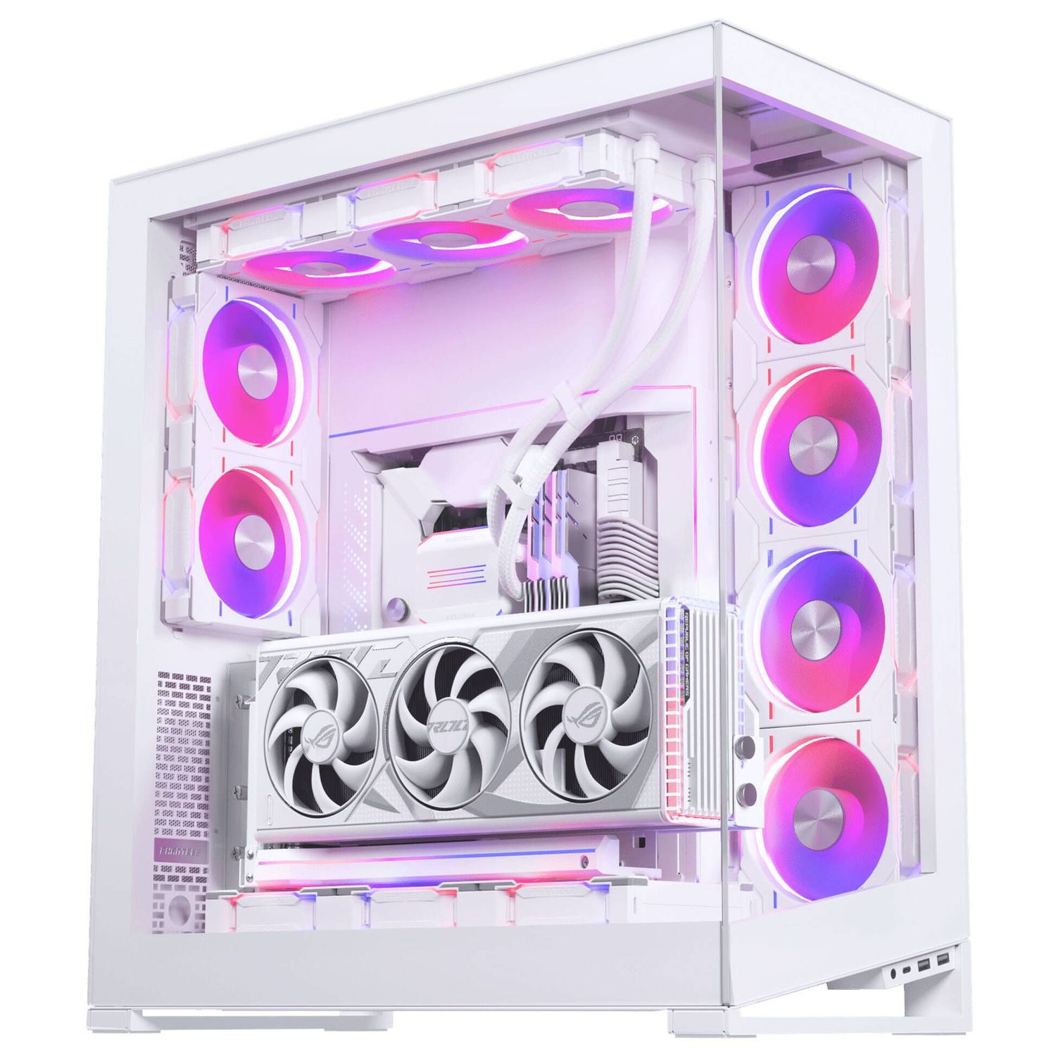 PHANTEKS Premium PCIe Gen5 Vertical GPU Mount, DRGB, 220mm PCIe 5.0 x 16 Riser, white