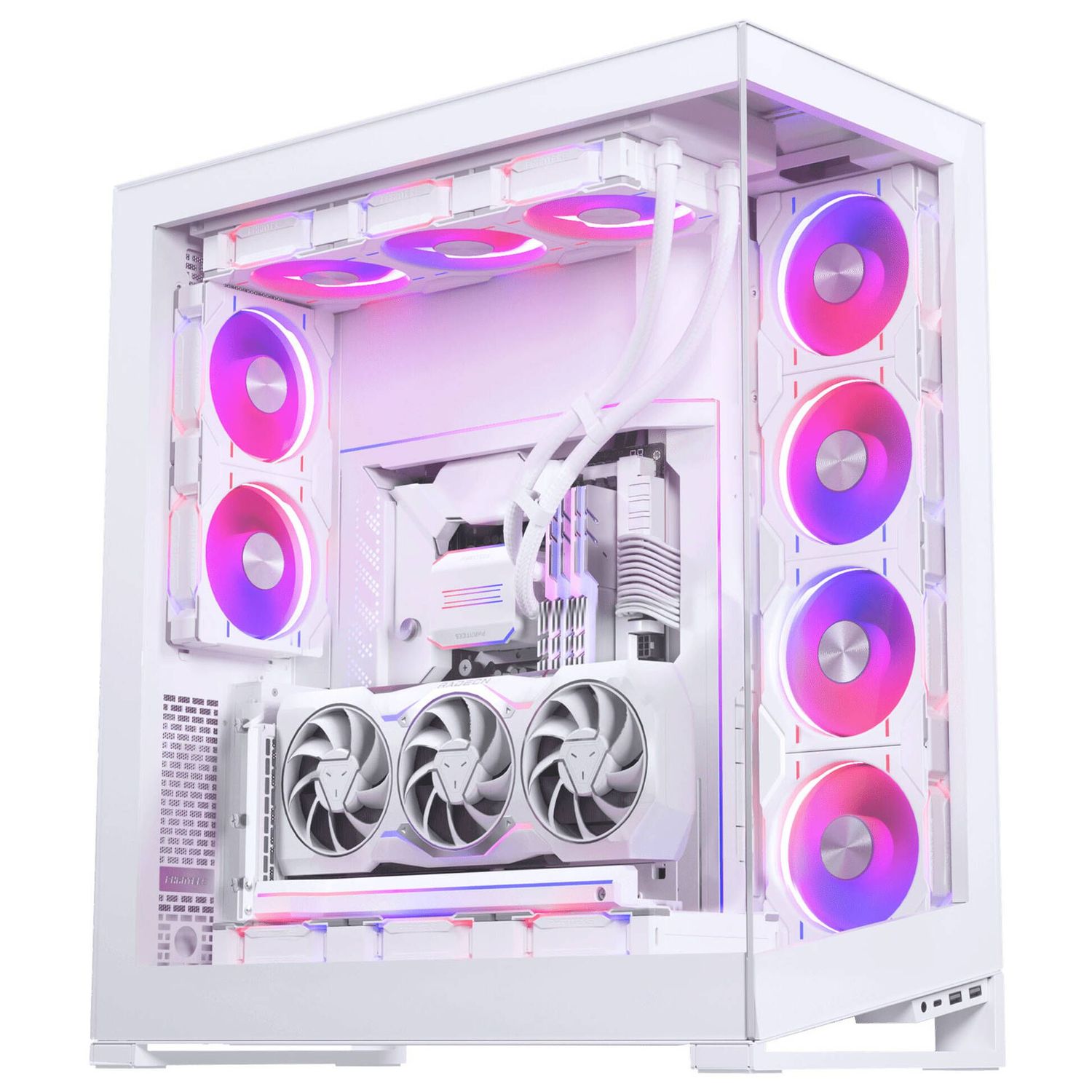 PHANTEKS Premium PCIe Gen5 Vertical GPU Mount, DRGB, 220mm PCIe 5.0 x 16 Riser, white