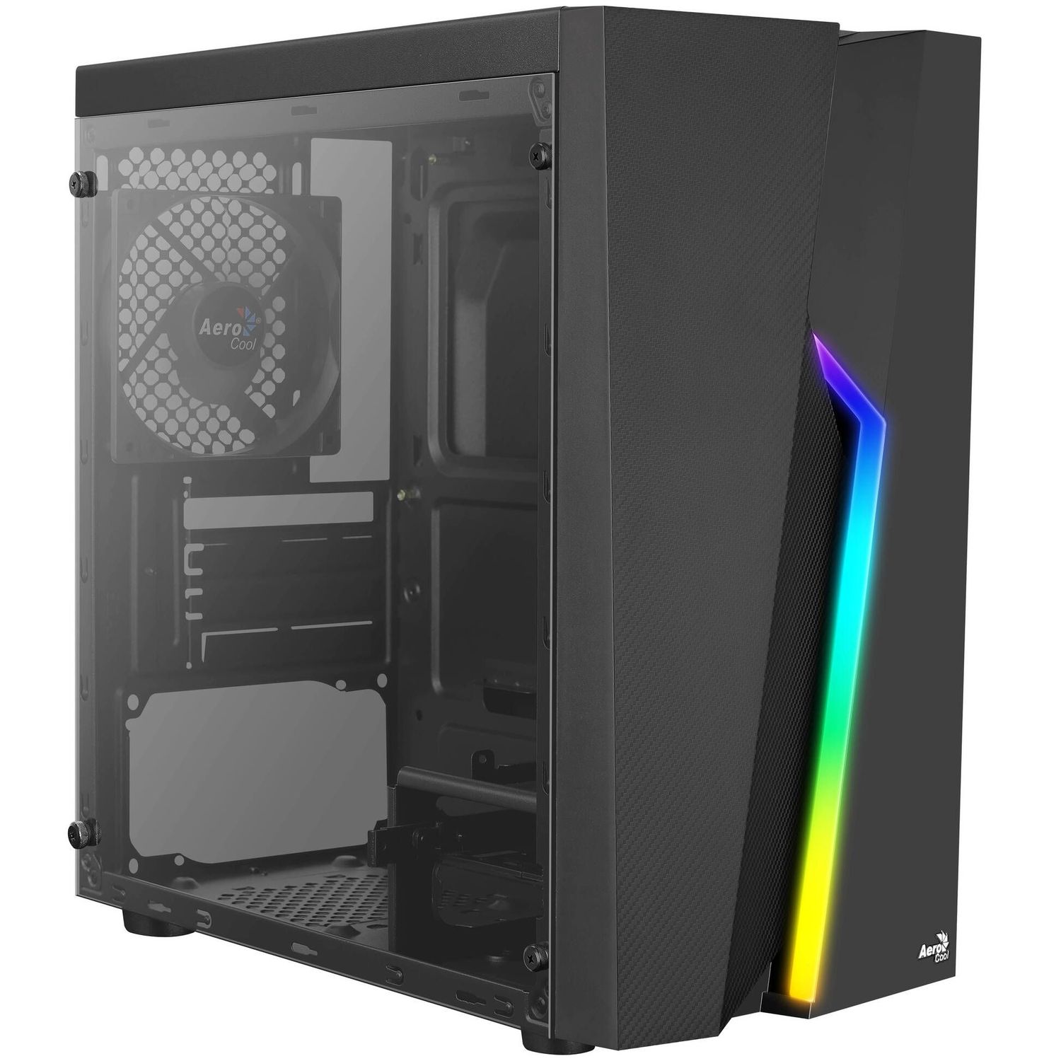 Számítógépház Aerocool Bolt Mini TG RGB mATX Fekete Edzett üveg