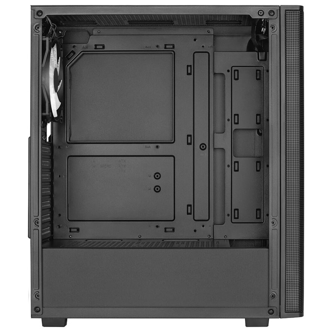 Aerocool Designer-G-BK-v1 FRGB Midi-Tower, Tempered Glass - black