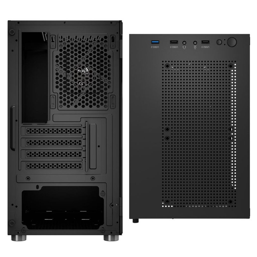 Aerocool CS-111-G-BK-v1 Mini-Tower, Tempered Glass - black