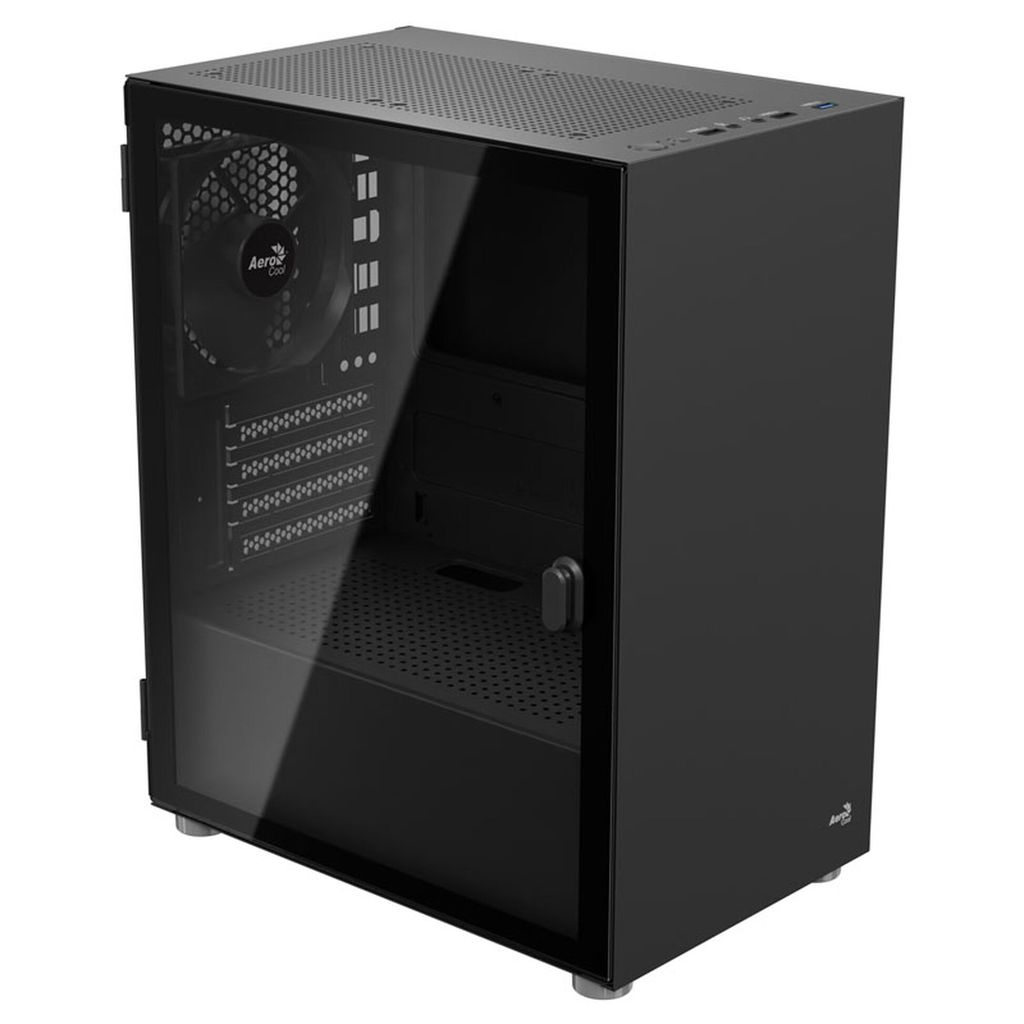 Aerocool CS-111-G-BK-v1 Mini-Tower, Tempered Glass - black