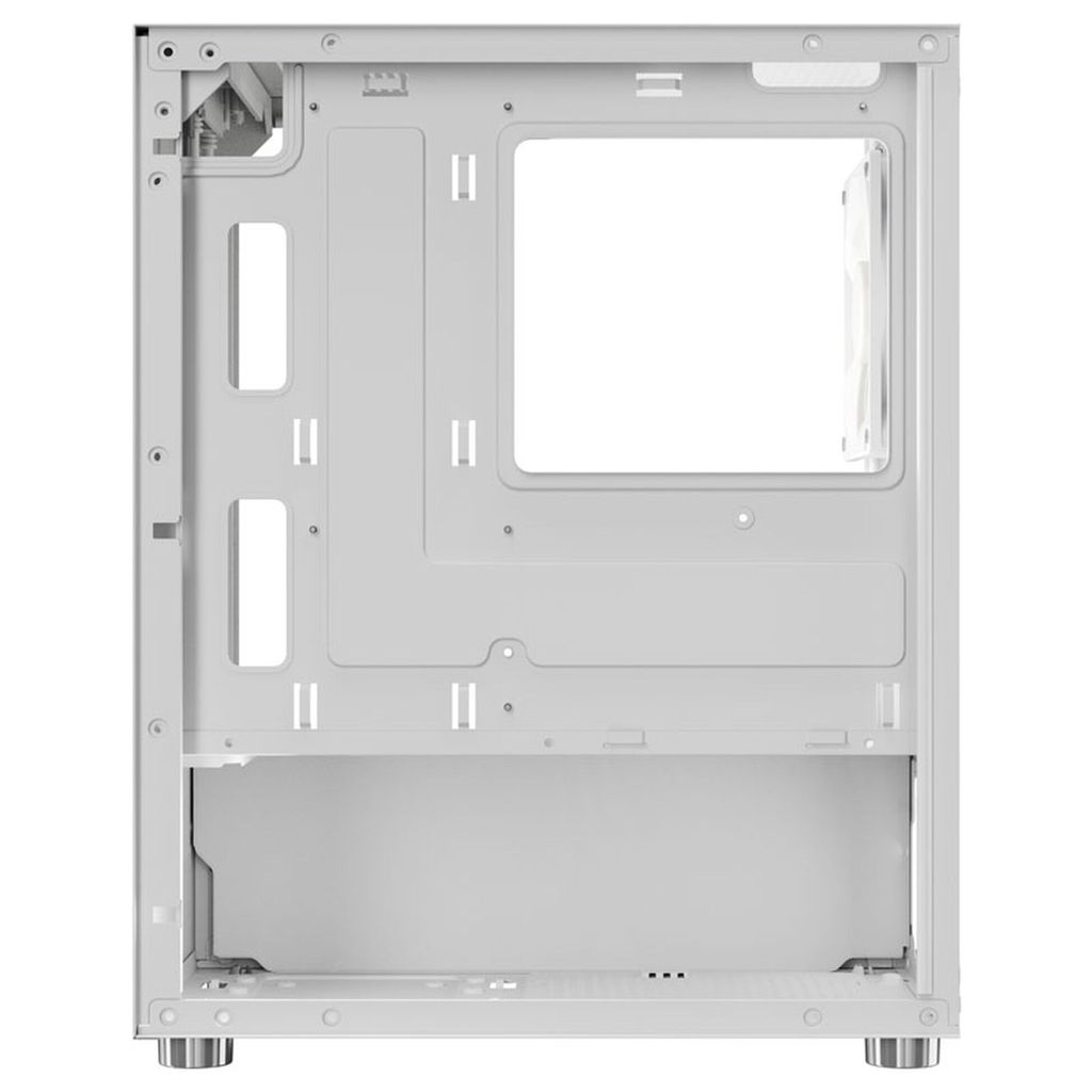 Aerocool CS-111-G-BK-v1 Mini-Tower, Tempered Glass - white