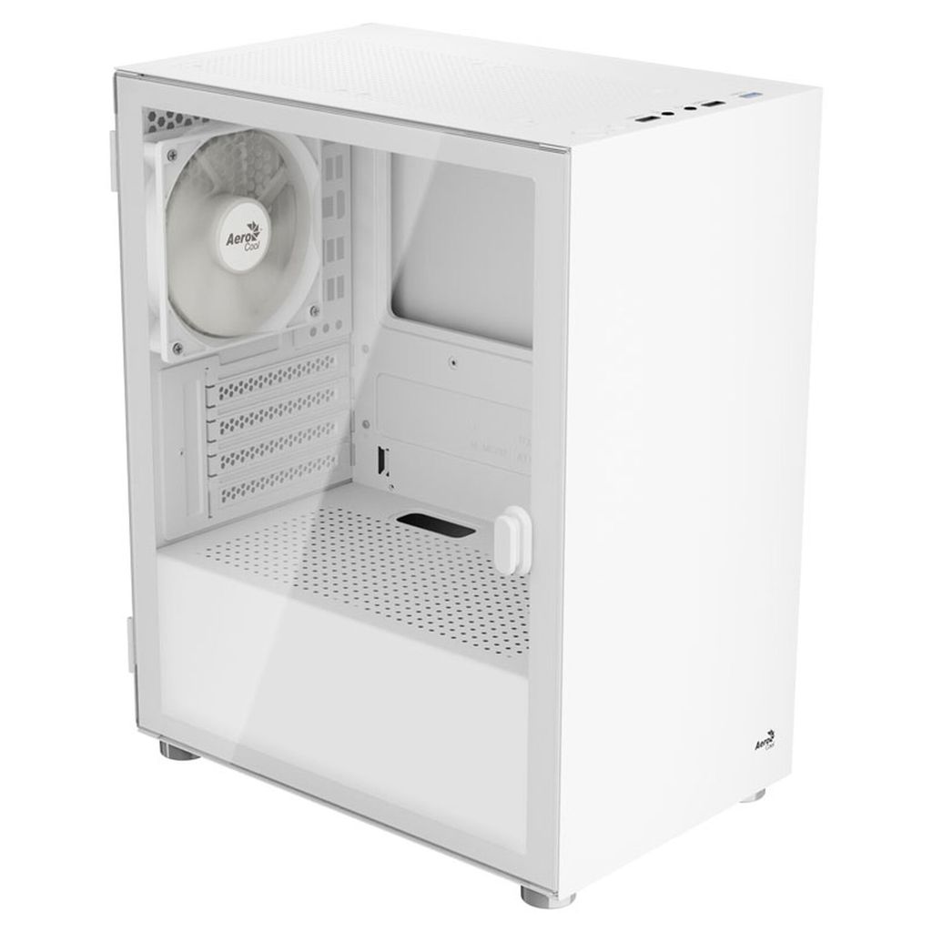 Aerocool CS-111-G-BK-v1 Mini-Tower, Tempered Glass - white