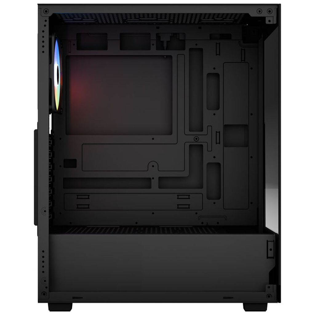 Aerocool Pivot-G-BK-v2 Midi-Tower, Tempered Glass - black