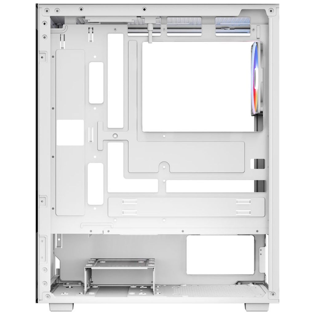 Aerocool Pivot-G-BK-v2 Midi-Tower, Tempered Glass - white