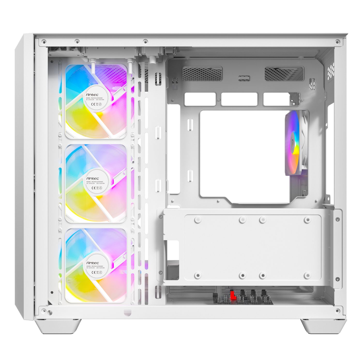 Számítógépház Antec C5 ARGB Midi-Torony, edzett üveg, fehér