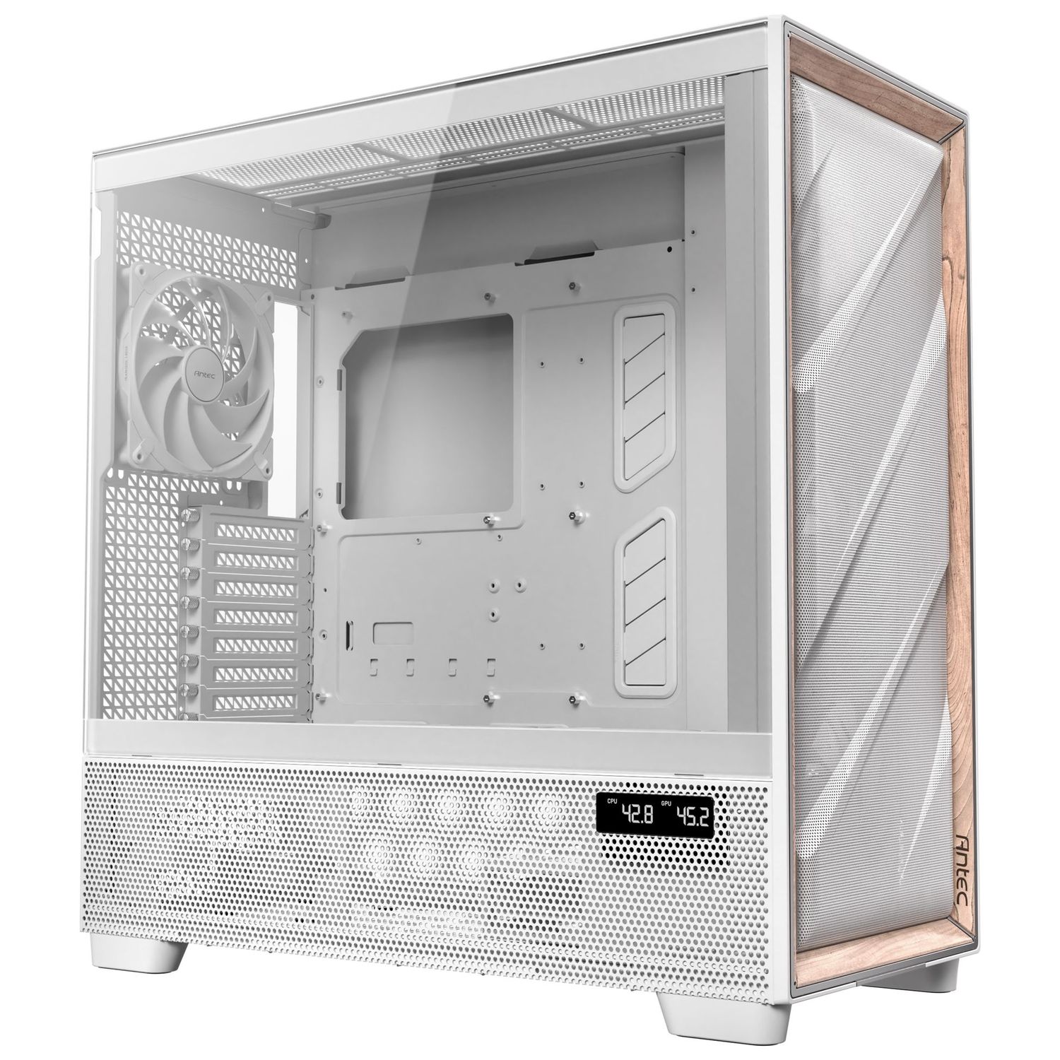 Antec Flux Pro PC Case, full tower, E-ATX, tempered glass – white