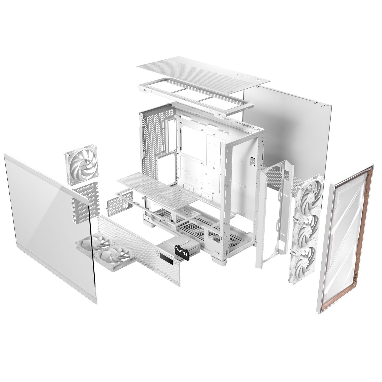 Antec Flux Pro PC Case, full tower, E-ATX, tempered glass – white