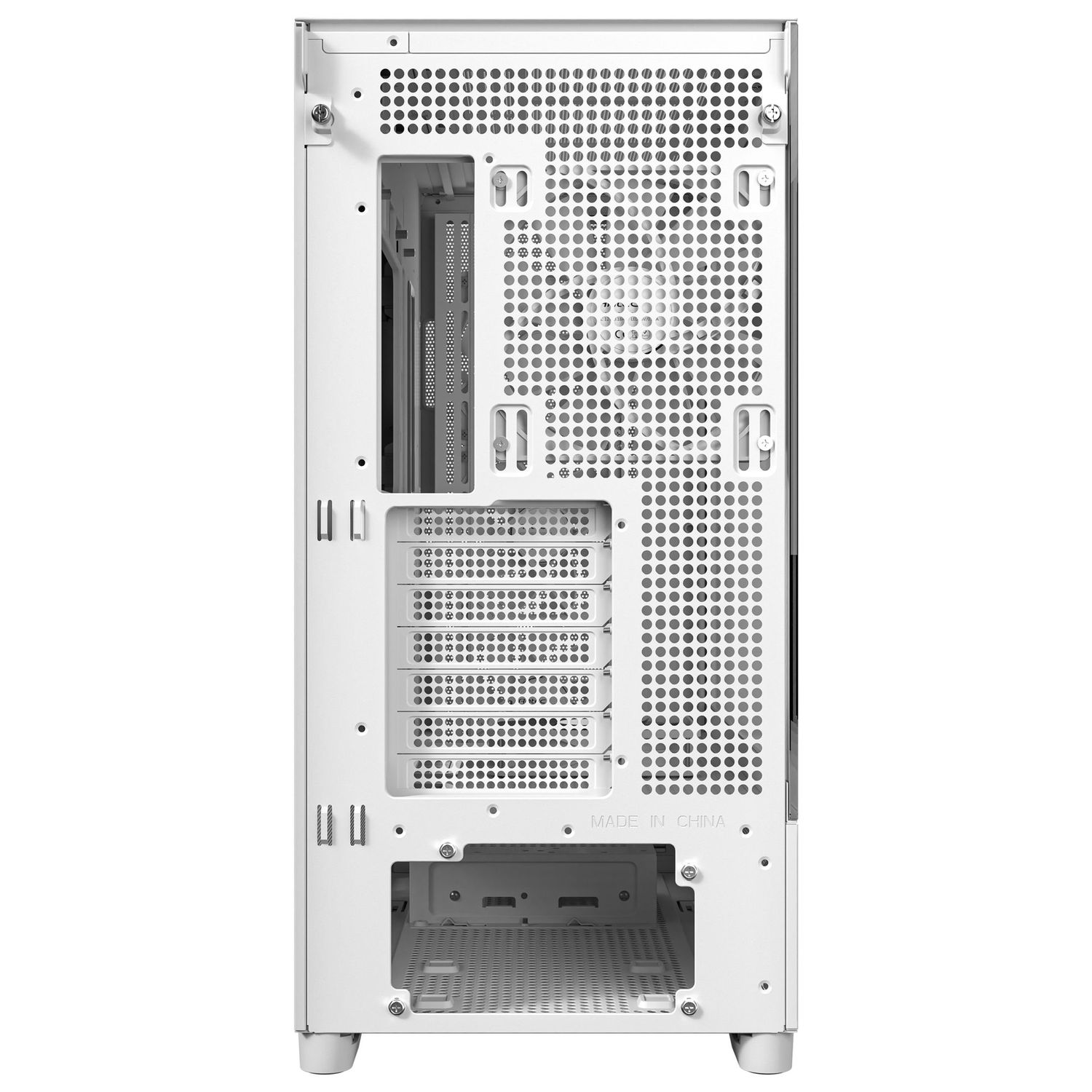 Antec Flux PC Case, Mid Tower, E-ATX, Tempered Glass – white