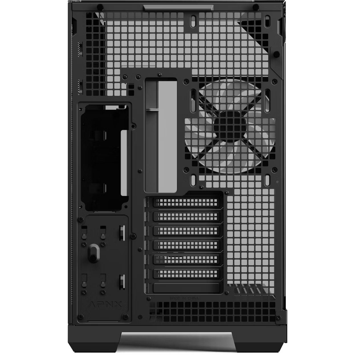 APNX V2 számítógépház, 3 oldal edzett üveg, 4x FP3-140 ARGB PWM ventilátor, Fekete