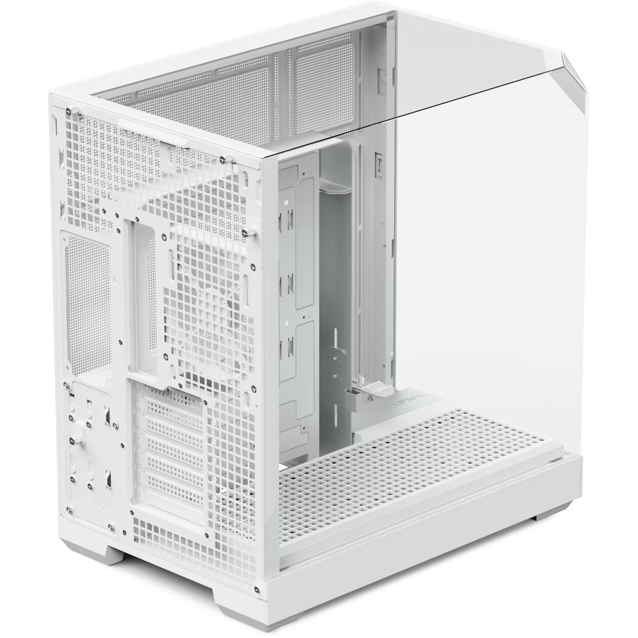 APNX V2 számítógépház, 3 oldal edzett üveg, 4x FP3-140 ARGB PWM ventilátor, Fehér