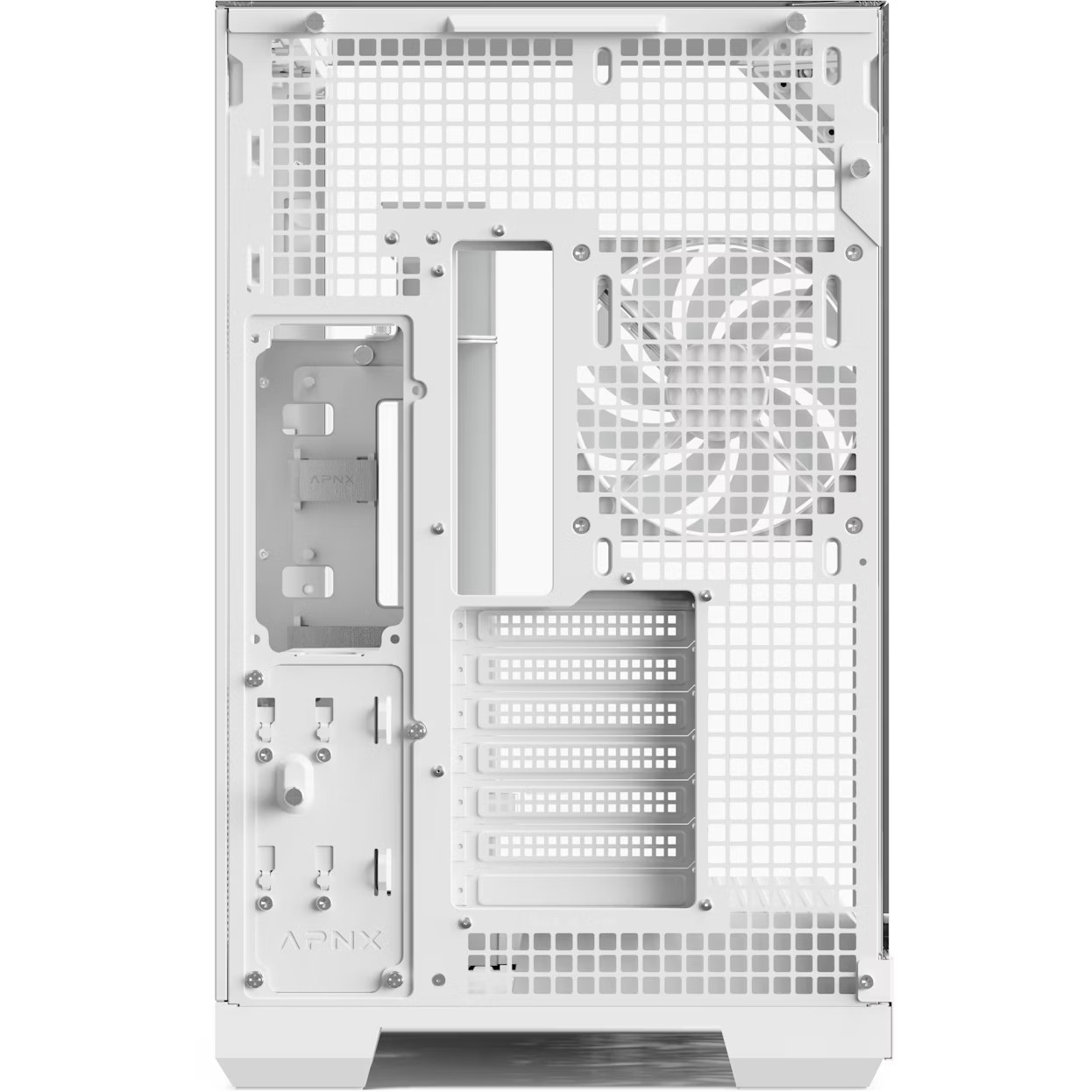 APNX V2 számítógépház, 3 oldal edzett üveg, 4x FP3-140 ARGB PWM ventilátor, Fehér