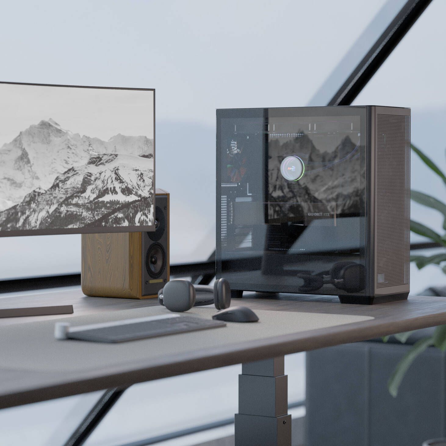 Számítógépház APNX Creator C1-R, Midi-Tower, ATX, edzett üveg - fekete